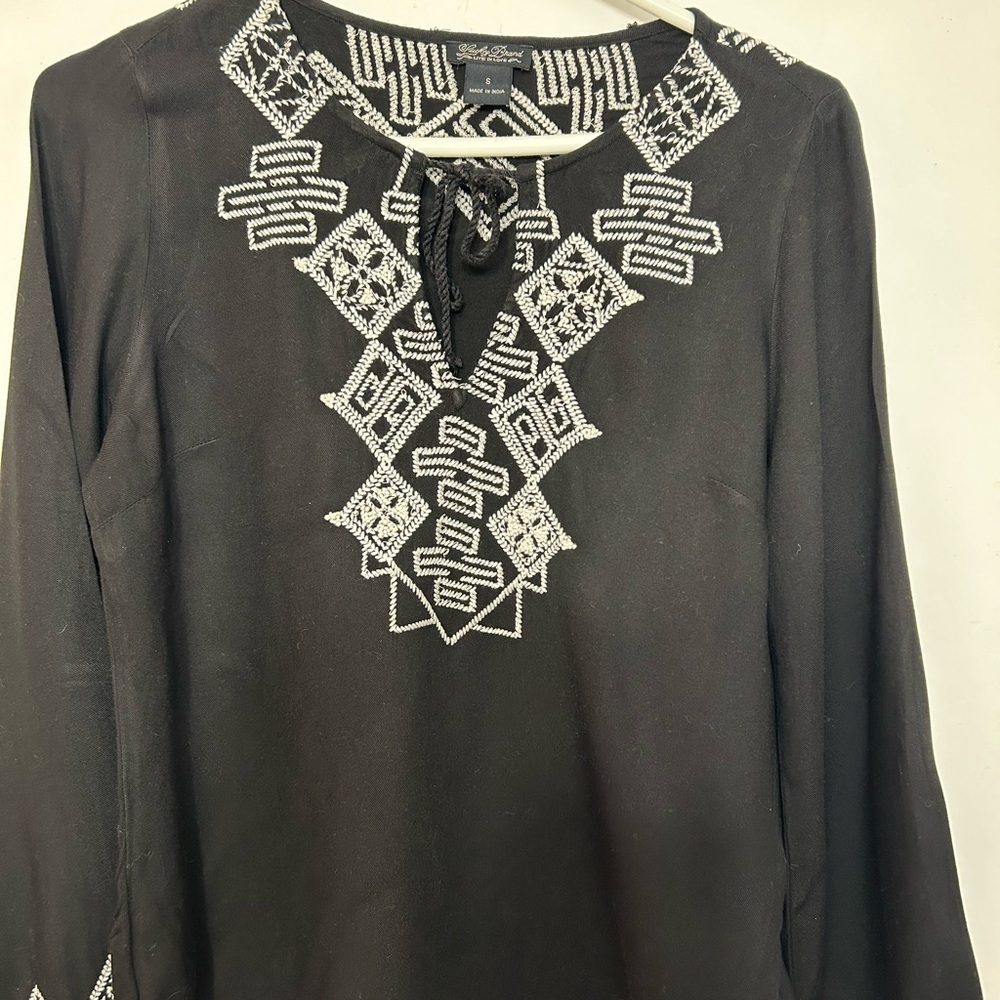 Lucky Brand ~Live in Love~ Blouse - Picture 2 of 7